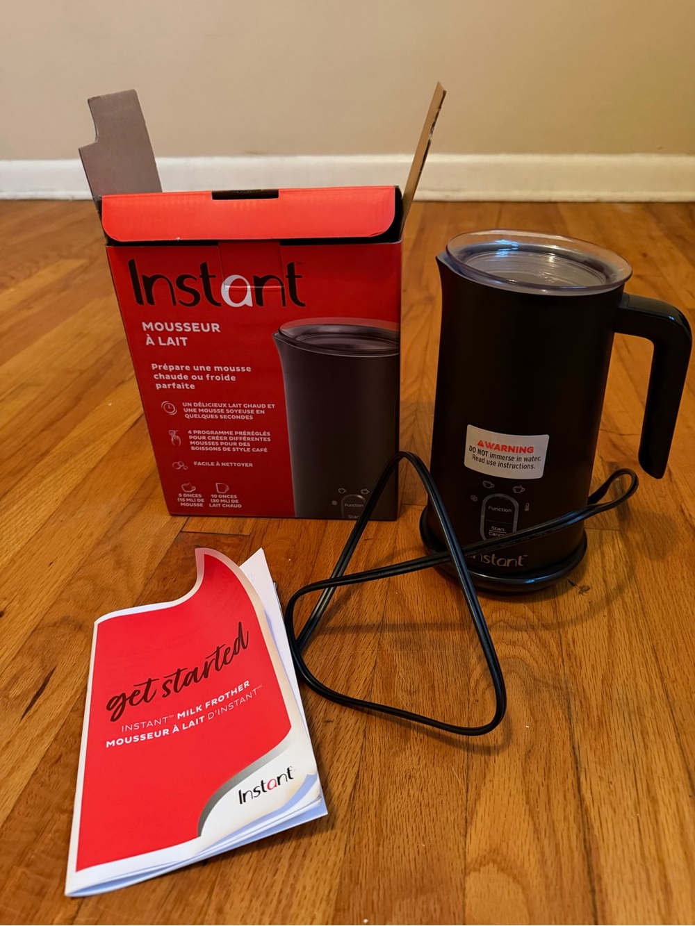 Black Milk Frother - Electric Milk Steamer